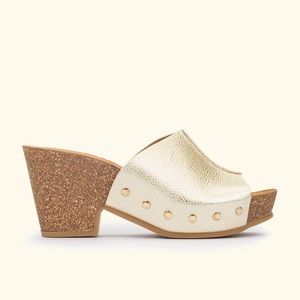 nassima Kilda Wedge Sandal - Gold